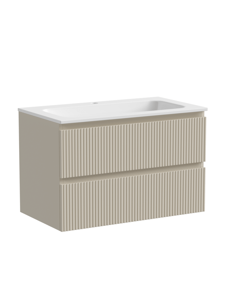 Тумба 80 см SNOB T Beige Soft ПОДВЕСНАЯ Sancos с умывальником CN7012