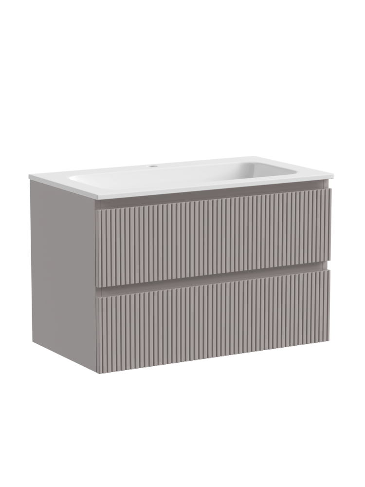 Тумба 80 см SNOB T Doha Soft ПОДВЕСНАЯ Sancos с умывальником CN7012