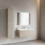 Тумба 100 см SNOB R 1.0 Beige Soft ПОДВЕСНАЯ Sancos с умывальником CN7003 — изображение 3