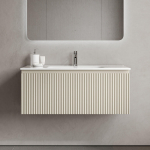 Тумба 100 см SNOB R 1.0 Beige Soft ПОДВЕСНАЯ Sancos с умывальником CN7003 — изображение 4