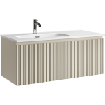 Тумба 100 см SNOB R 1.0 Beige Soft Левая ПОДВЕСНАЯ Sancos с умывальником CN7014
