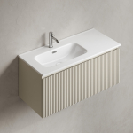 Тумба 100 см SNOB R 1.0 Beige Soft Левая ПОДВЕСНАЯ Sancos с умывальником CN7014 — изображение 6