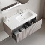 Тумба 100 см SNOB R 1.0  Doha Soft Правая ПОДВЕСНАЯ Sancos с умывальником CN7015 — изображение 5