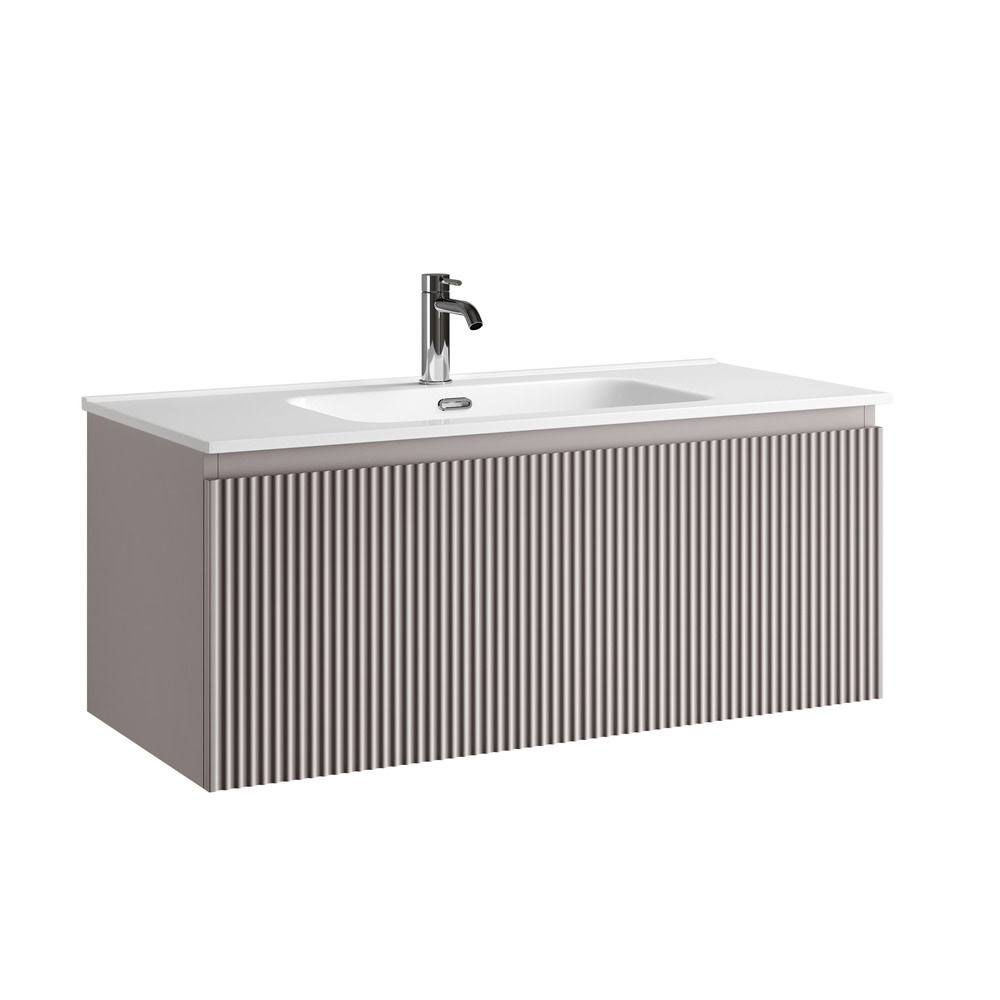 Тумба 100 см SNOB R 1.0 Doha Soft ПОДВЕСНАЯ Sancos с умывальником CN7003