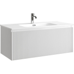 Тумба 100 см SNOB R 1.0 Bianco ПОДВЕСНАЯ Sancos с умывальником CN7003