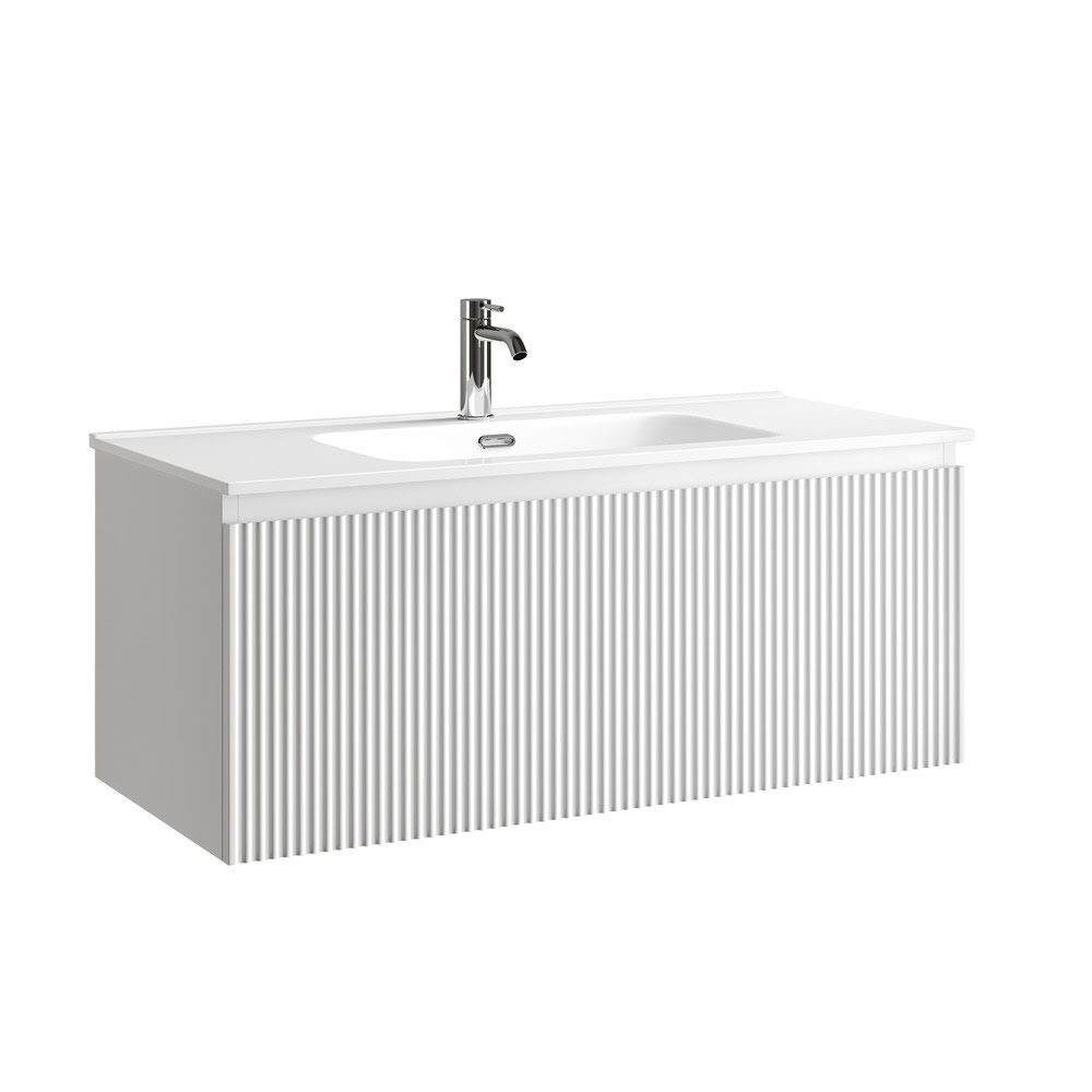 Тумба 100 см SNOB R 1.0 Bianco ПОДВЕСНАЯ Sancos с умывальником CN7003