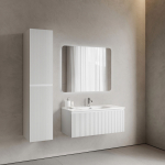 Тумба 100 см SNOB R 1.0 Bianco ПОДВЕСНАЯ Sancos с умывальником CN7003 — изображение 3