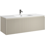 Тумба 120 см SNOB R 1.0 Beige Soft ПОДВЕСНАЯ Sancos с умывальником CN7006