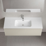Тумба 120 см SNOB R 1.0 Beige Soft ПОДВЕСНАЯ Sancos с умывальником CN7006 — изображение 7