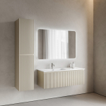 Тумба 120 см SNOB R 1.0 Beige Soft ПОДВЕСНАЯ Sancos с умывальником CN7006L — изображение 3