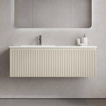 Тумба 120 см SNOB R 1.0 Beige Soft ПОДВЕСНАЯ Sancos с умывальником CN7006L — изображение 4