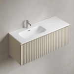 Тумба 120 см SNOB R 1.0 Beige Soft ПОДВЕСНАЯ Sancos с умывальником CN7006L — изображение 6
