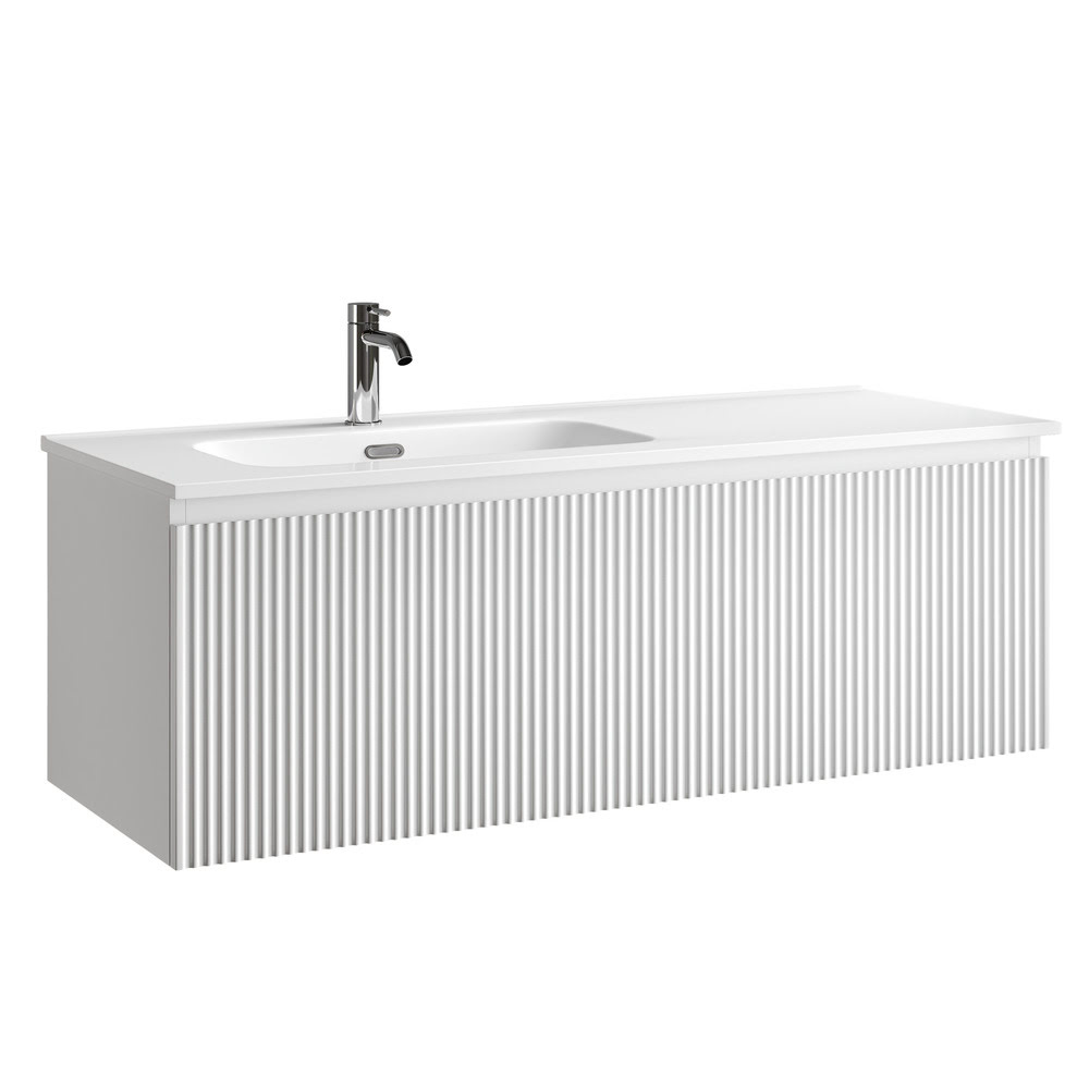 Тумба 120 см SNOB R 1.0 Bianco ПОДВЕСНАЯ Sancos с умывальником CN7006L