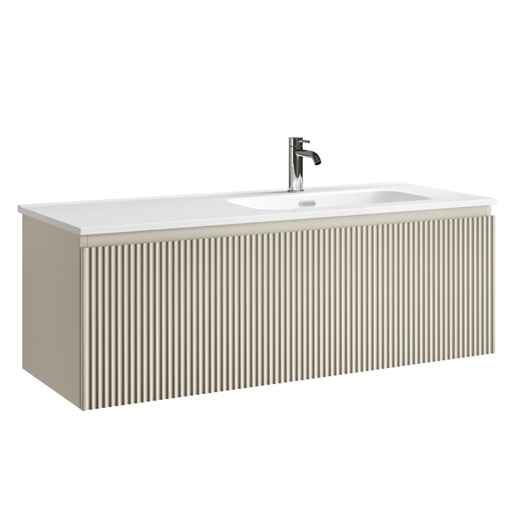 Тумба 100 см SNOB R 1.0  Beige Soft Правая ПОДВЕСНАЯ Sancos с умывальником CN7015