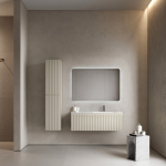 Тумба 120 см SNOB R 1.0 Beige Soft ПОДВЕСНАЯ Sancos с умывальником CN7006R — изображение 2