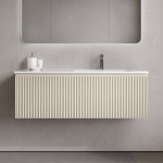 Тумба 100 см SNOB R 1.0  Beige Soft Правая ПОДВЕСНАЯ Sancos с умывальником CN7015 — изображение 4