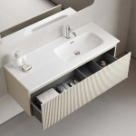 Тумба 100 см SNOB R 1.0  Beige Soft Правая ПОДВЕСНАЯ Sancos с умывальником CN7015 — изображение 5