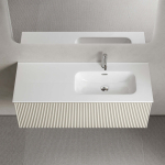 Тумба 120 см SNOB R 1.0 Beige Soft ПОДВЕСНАЯ Sancos с умывальником CN7006R — изображение 7