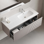Тумба 120 см SNOB R 1.0 Doha Soft ПОДВЕСНАЯ Sancos с умывальником CN7006R — изображение 5