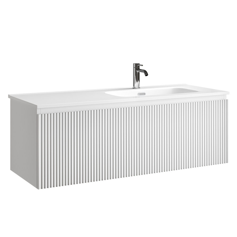 Тумба 120 см SNOB R 1.0 Bianco ПОДВЕСНАЯ Sancos с умывальником CN7006R