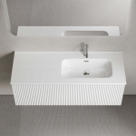 Тумба 120 см SNOB R 1.0 Bianco ПОДВЕСНАЯ Sancos с умывальником CN7006R — изображение 7