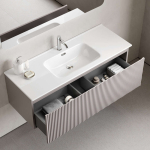 Тумба 120 см SNOB R 1.0 Doha Soft ПОДВЕСНАЯ Sancos с умывальником CN7006 — изображение 5