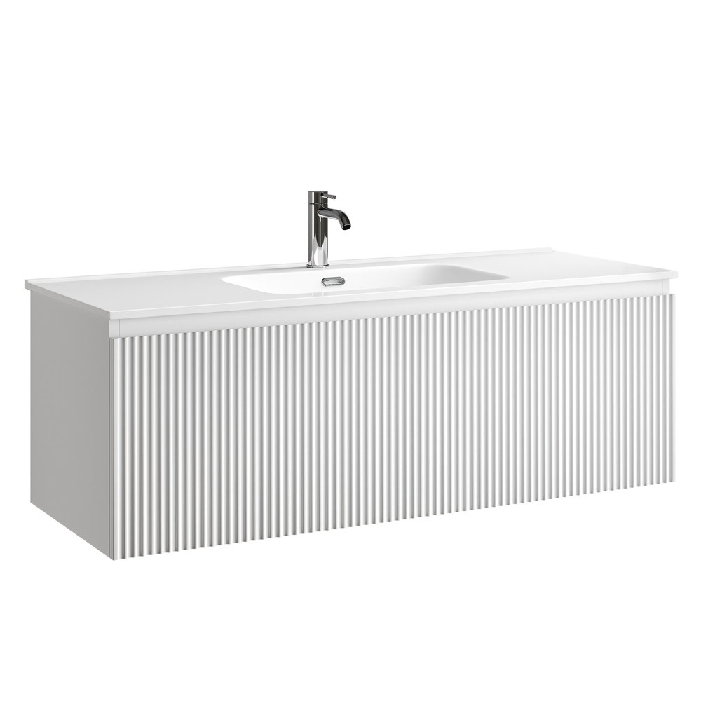 Тумба 120 см SNOB R 1.0 Bianco ПОДВЕСНАЯ Sancos с умывальником CN7006