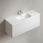 Тумба 120 см SNOB R 1.0 Bianco ПОДВЕСНАЯ Sancos с умывальником CN7006 — изображение 6