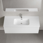 Тумба 120 см SNOB R 1.0 Bianco ПОДВЕСНАЯ Sancos с умывальником CN7006 — изображение 7