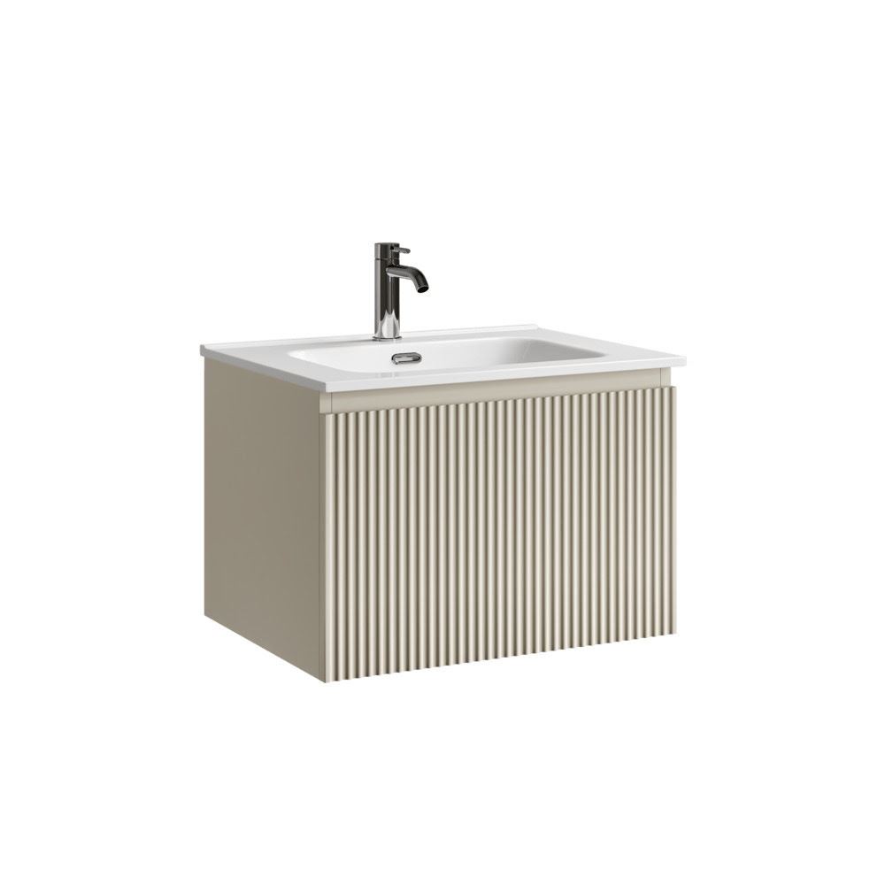 Тумба 70 см SNOB R 1.0 Beige Soft ПОДВЕСНАЯ Sancos с умывальником CN7007