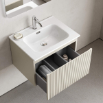 Тумба 70 см SNOB R 1.0 Beige Soft ПОДВЕСНАЯ Sancos с умывальником CN7007 — изображение 5