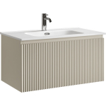 Тумба 90 см SNOB R 1.0 Beige Soft ПОДВЕСНАЯ Sancos с умывальником CN7002