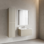 Тумба 90 см SNOB R 1.0 Beige Soft ПОДВЕСНАЯ Sancos с умывальником CN7002 — изображение 3