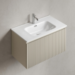 Тумба 90 см SNOB R 1.0 Beige Soft ПОДВЕСНАЯ Sancos с умывальником CN7002 — изображение 6