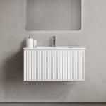 Тумба 90 см SNOB R 1.0 Bianco ПОДВЕСНАЯ Sancos с умывальником CN7002 — изображение 4