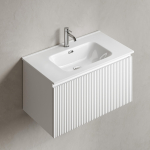 Тумба 90 см SNOB R 1.0 Bianco ПОДВЕСНАЯ Sancos с умывальником CN7002 — изображение 6