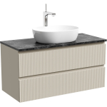 Тумба 100 см ПОДВЕСНАЯ Sancos SNOB R Beige Soft со столешницей и умывальником CN5010