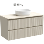 Тумба 100 см ПОДВЕСНАЯ Sancos SNOB R Beige Soft со столешницей и умывальником CN6022
