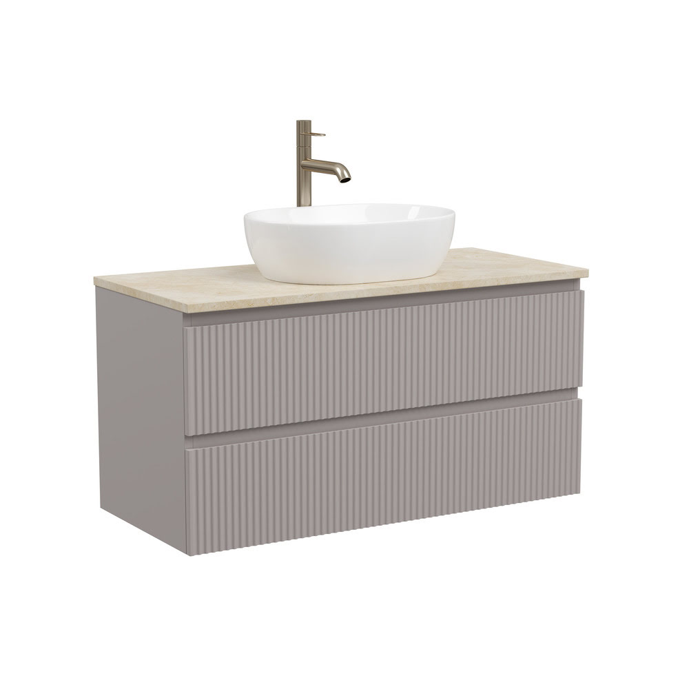 snr100sm_tt100a2x_cn6019 Тумба 100 см SNOB R Doha Soft ПОДВЕСНАЯ Sancos со столешницей и умывальником CN6019 — изображение 1
