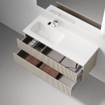 Тумба 120 см ПОДВЕСНАЯ Левая Sancos SNOB R Beige Soft  с умывальником CN7006L — изображение 5