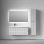 Тумба 120 см Левая ПОДВЕСНАЯ Sancos SNOB R Bianco с умывальником CN7006L — изображение 3
