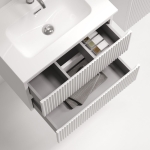 Тумба 70 см ПОДВЕСНАЯ Sancos СНОБ Р 390 (Snob R 390) Белый матовый (Bianco) с умывальником CN7029 — изображение 4