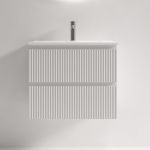 Тумба 70 см ПОДВЕСНАЯ Sancos СНОБ Р 390 (Snob R 390) Белый матовый (Bianco) с умывальником CN7029 — изображение 5