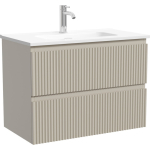 Тумба 70 см ПОДВЕСНАЯ Sancos Сноб Р 390 (Snob R 390) Бежевый матовый (Beige soft) с умывальником CN7029