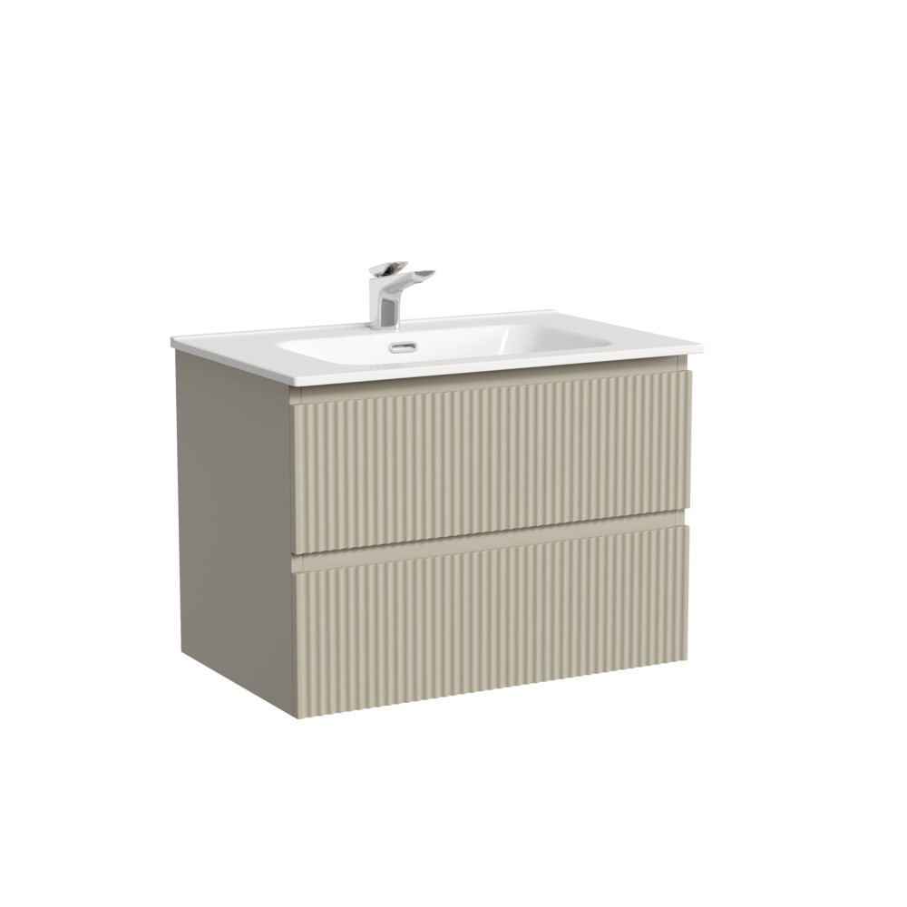 Тумба 70 см SNOB R Beige Soft ПОДВЕСНАЯ Sancos с умывальником CN7007