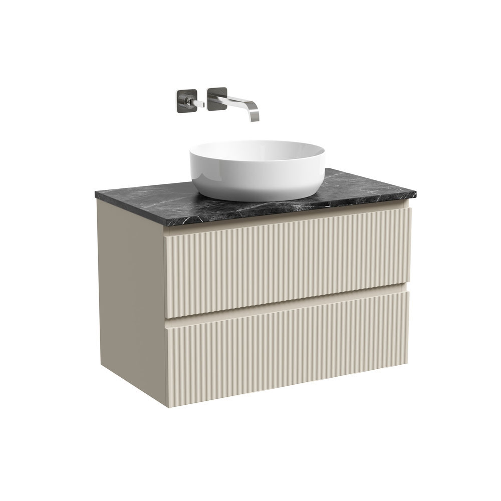 Тумба 80 см ПОДВЕСНАЯ Sancos SNOB R Beige Soft со столешницей и умывальником CN6022