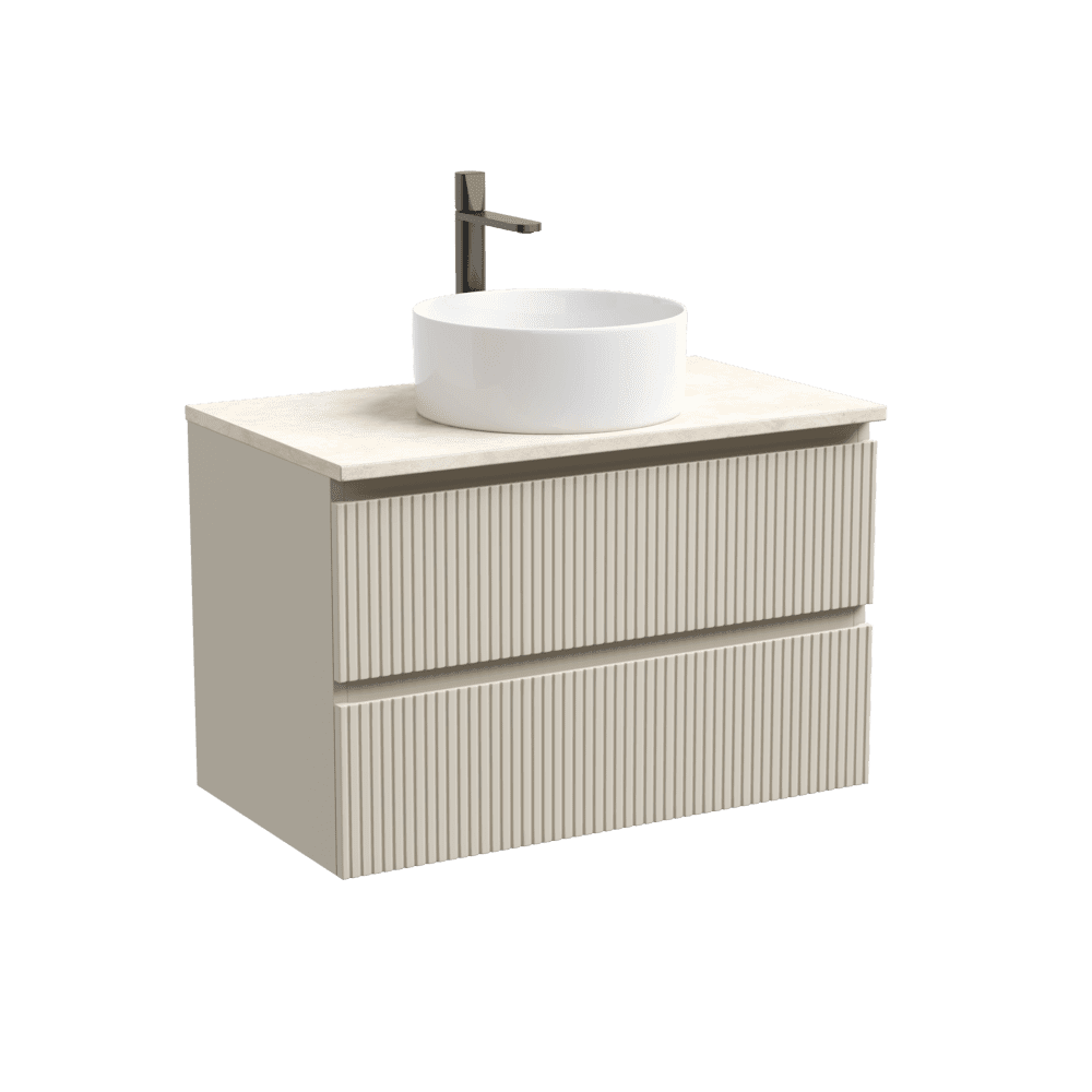 snt80ce_tt80a2x_cn6032-1 Тумба 80 см SNOB T Beige Soft ПОДВЕСНАЯ Sancos со столешницей из керамогранита SANCOS TT80A2X и умывальником CN6032 — изображение 1