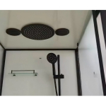 Душевая кабина 90х90х210см F401 Black пристенная низкий поддон прозрачное стекло/Германия — изображение 5