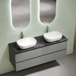 Столешница для ванной комнаты SANCOS TT140A1X 1400х460 мм с отверстиями под смесители — изображение 4