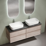 Столешница для ванной комнаты SANCOS TT140A1X 1400х460 мм с отверстиями под смесители — изображение 5